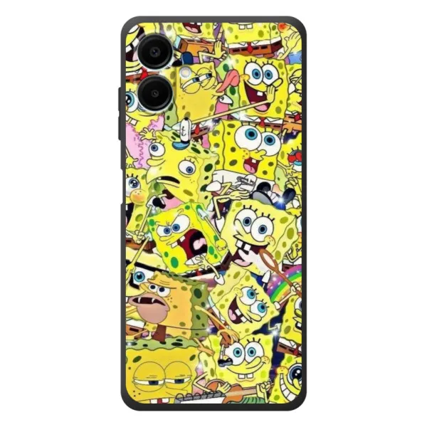 Чехол с принтом «Эмоции Спанч Боба» для Samsung Galaxy A08 Чехол с принтом «Эмоции Спанч Боба» для Samsung Galaxy A08