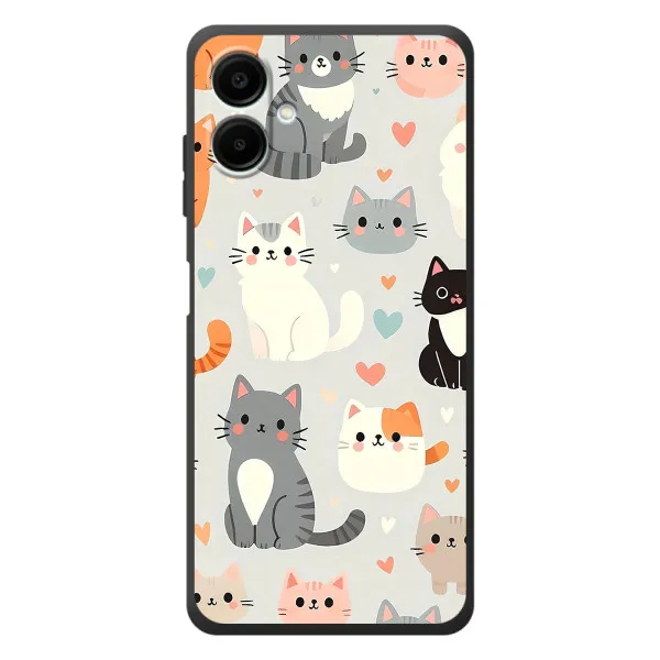 Чехол с принтом «Коллаж котов» для Samsung Galaxy A08 Чехол с принтом «Коллаж котов» для Samsung Galaxy A08