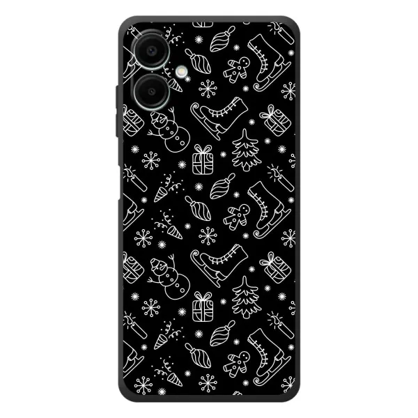 Чехол с принтом «Новогодний фон» для Samsung Galaxy A08