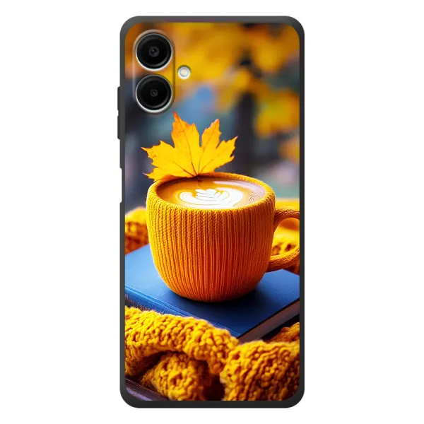 Чехол с принтом «Кофе на желтом пледе» для Samsung Galaxy A08