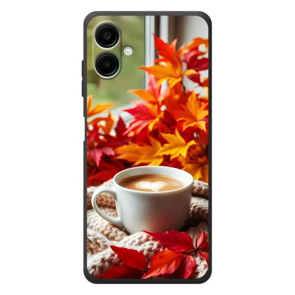 Чехол с принтом «Кофе и листья» для Samsung Galaxy A08