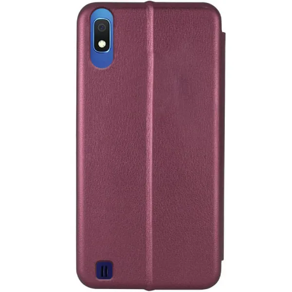 Кожаный чехол-книжка Classy для Samsung Galaxy A10 (A105F) — Бордовый — фото 2