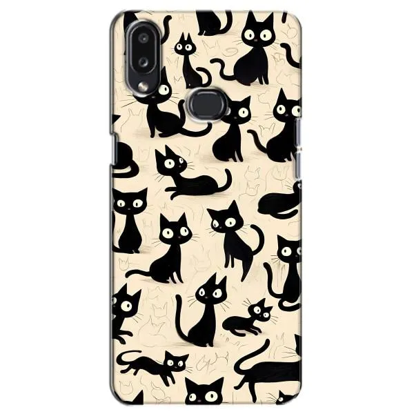 Чехол с принтом «Черные коты» для Samsung Galaxy A10s (A107)
