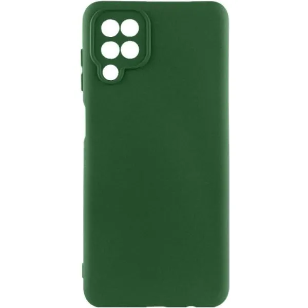 Чехол TPU GETMAN Liquid Silk Full Camera для Samsung Galaxy A12 — Зеленый