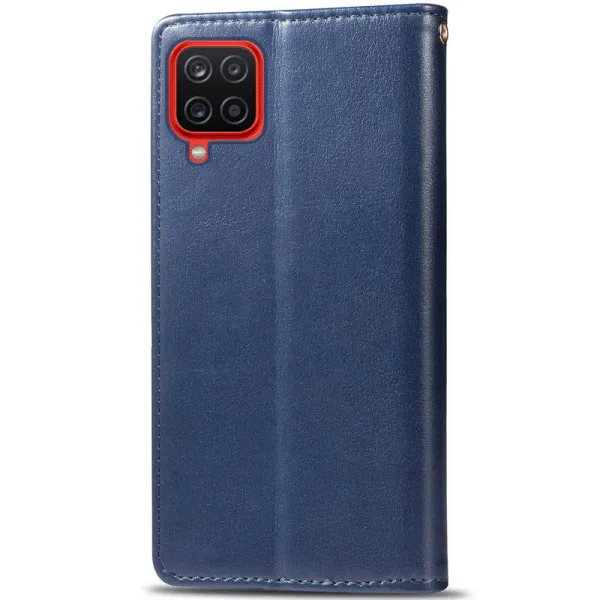 Кожаный чехол-книжка GETMAN Gallant (PU) для Samsung Galaxy A12 / M12 — Синий — фото 2
