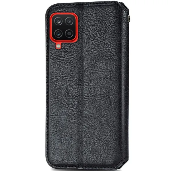 Шкіряний чохол-книжка GETMAN Cubic (PU) для Samsung Galaxy A12 / M12 — Чорний — фото 2