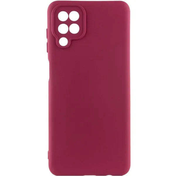 Чохол Silicone Cover Ummi Lakshmi Full Camera (AA) для Samsung Galaxy A12 — Бордовий — фото 1