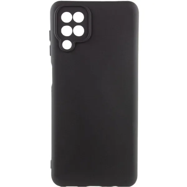 Чохол TPU GETMAN Liquid Silk Full Camera для Samsung Galaxy A12 — Чорний — фото 1
