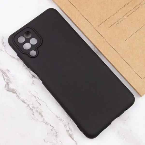 Чохол TPU GETMAN Liquid Silk Full Camera для Samsung Galaxy A12 — Чорний — фото 3