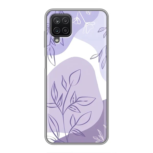Чехол с принтом «Фиолетовые листья абстракция» для Samsung Galaxy A12