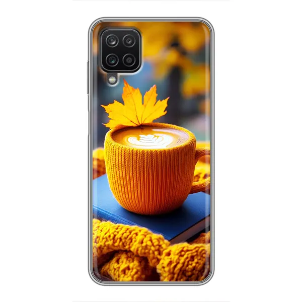 Чехол с принтом «Кофе на желтом пледе» для Samsung Galaxy A12