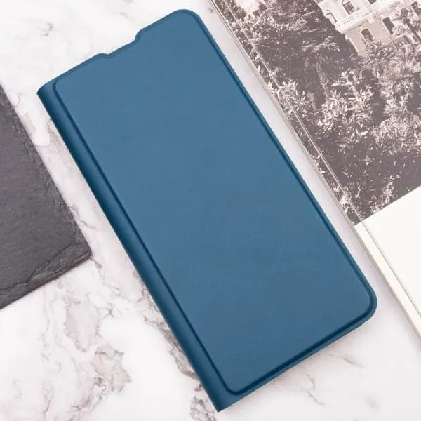 Кожаный чехол-книжка GETMAN Elegant (PU) для Samsung Galaxy A14 4G/5G — Синий — фото 3