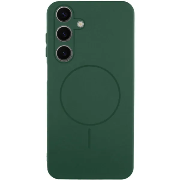 Чохол Silicone Cover Lakshmi Full Camera (AA) with Magnetic Fit для Samsung Galaxy A17 4G/5G — Зелений Чохол Silicone Cover Lakshmi Full Camera (AA) with Magnetic Fit для Samsung Galaxy A17 4G/5G — Зелений