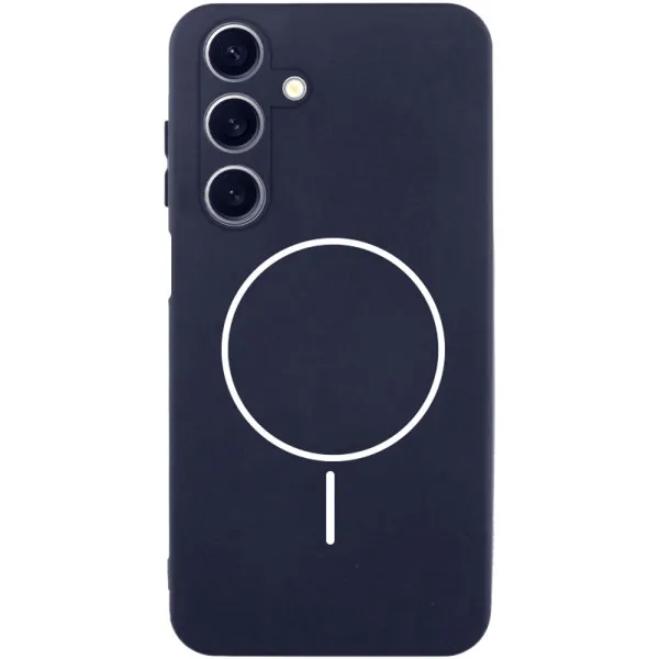 Чохол Silicone Cover Lakshmi Full Camera (AA) with Magnetic Fit для Samsung Galaxy A17 4G/5G — Темно-синій