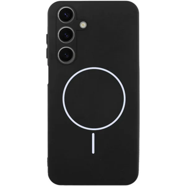Чохол Silicone Cover Lakshmi Full Camera (AA) with Magnetic Fit для Samsung Galaxy A17 4G/5G — Чорний Чохол Silicone Cover Lakshmi Full Camera (AA) with Magnetic Fit для Samsung Galaxy A17 4G/5G — Чорний