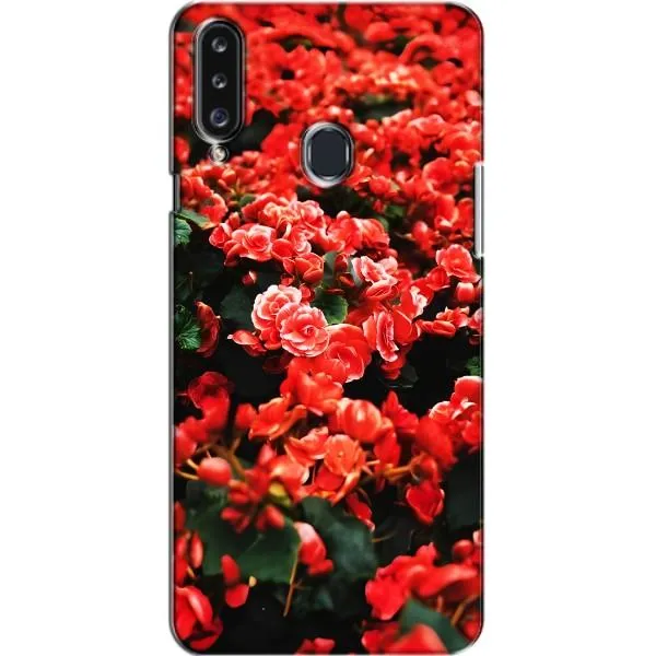 Чехол с принтом «Цветы красные» для Samsung Galaxy A20s (A207) Чехол с принтом «Цветы красные» для Samsung Galaxy A20s (A207)