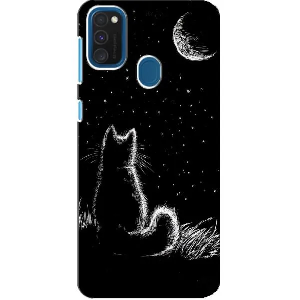 Чехол с принтом «Котик и луна» для Samsung Galaxy A21s Чехол с принтом «Котик и луна» для Samsung Galaxy A21s