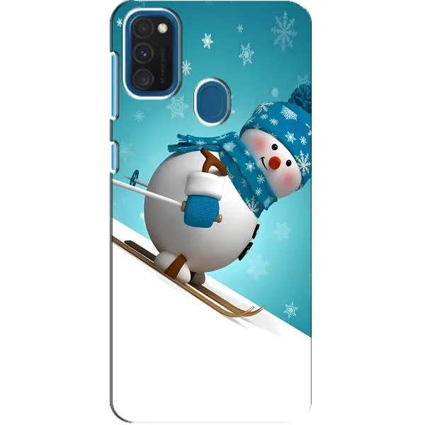 Чехол с принтом «Снеговик на лыжах» для Samsung Galaxy A21s Чехол с принтом «Снеговик на лыжах» для Samsung Galaxy A21s