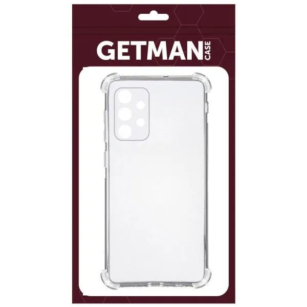 TPU чехол GETMAN Ease logo усиленные углы для Samsung Galaxy A23 4G — Прозрачный — фото 2