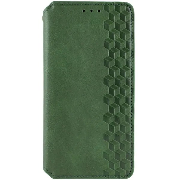 Шкіряний чохол-книжка GETMAN Cubic (PU) для Samsung Galaxy A24 4G — Зелений — фото 1