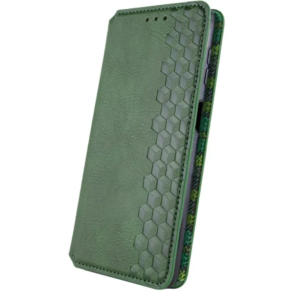 Шкіряний чохол-книжка GETMAN Cubic (PU) для Samsung Galaxy A24 4G — Зелений — фото 4