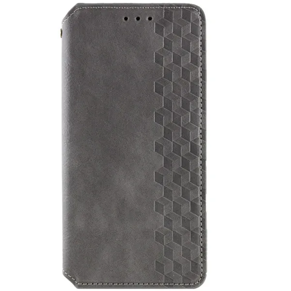 Шкіряний чохол-книжка GETMAN Cubic (PU) для Samsung Galaxy A24 4G — Сірий — фото 1