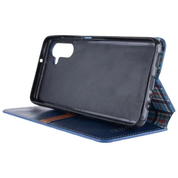 Кожаный чехол-книжка GETMAN Cubic (PU) для Samsung Galaxy A24 4G — Синий — фото 5