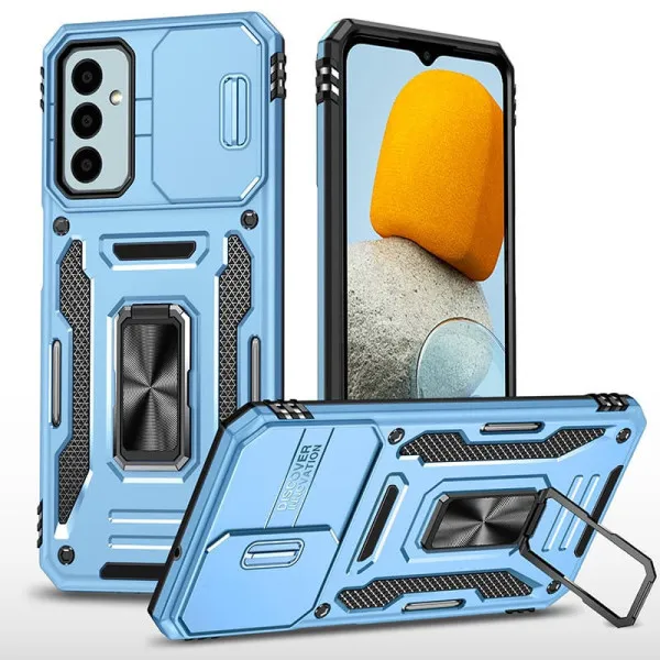 Ударостійкий чохол Camshield Army Ring для Samsung Galaxy A24 4G — Блакитний — фото 1