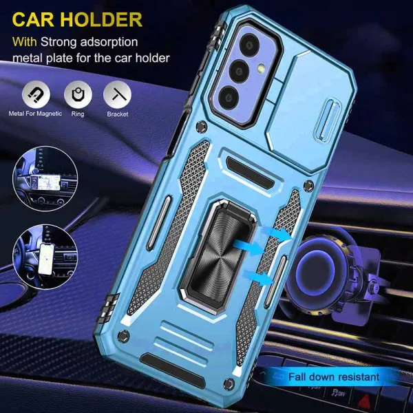 Ударостійкий чохол Camshield Army Ring для Samsung Galaxy A24 4G — Блакитний — фото 2