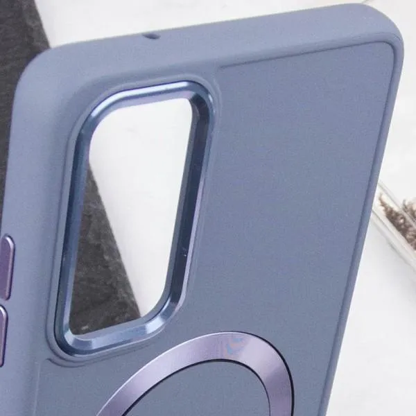 TPU чехол Bonbon Metal Style with Magnetic Fit для Samsung Galaxy A25 5G — Серый — фото 5