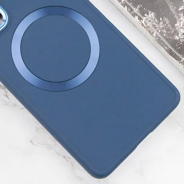 TPU чехол Bonbon Metal Style with Magnetic Fit для Samsung Galaxy A25 5G — Синий — фото 4