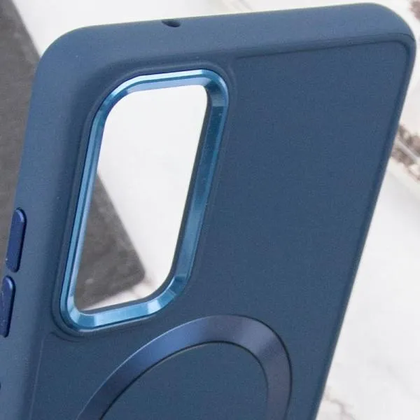 TPU чехол Bonbon Metal Style with Magnetic Fit для Samsung Galaxy A25 5G — Синий — фото 5