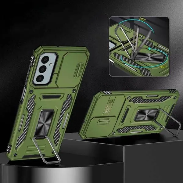 Ударопрочный чехол Camshield Army Ring для Samsung Galaxy A25 5G — Оливковый — фото 2