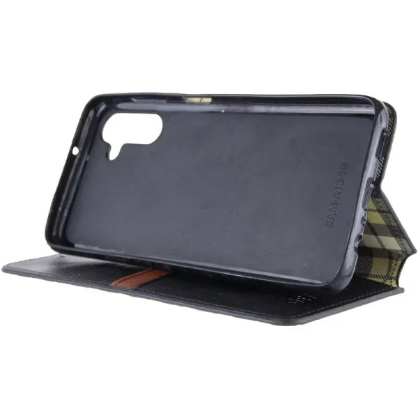 Кожаный чехол-книжка GETMAN Cubic (PU) для Samsung Galaxy A25 5G — Черный — фото 5