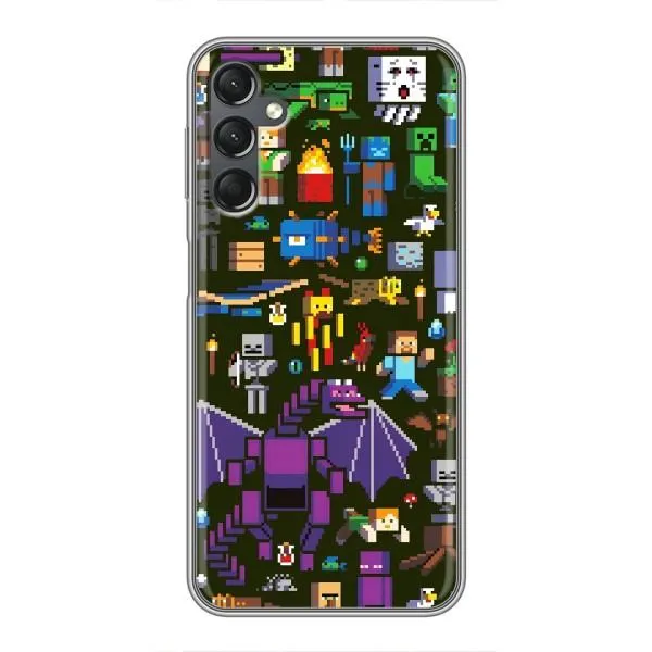 Чехол с принтом «Коллаж Майнкрафт» для Samsung Galaxy A25 (A256)