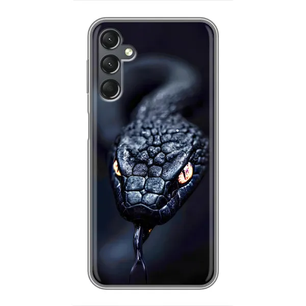 Чехол с принтом «Черная змея» для Samsung Galaxy A25 (A256)