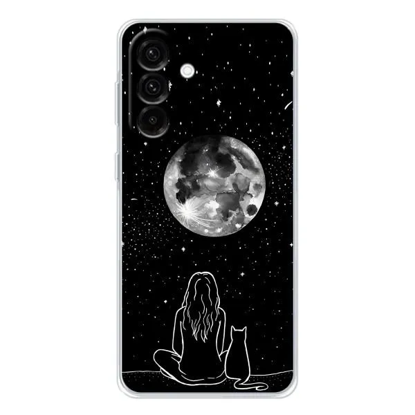 Чохол з принтом «Дівчина з котом» для Samsung Galaxy A26 5G