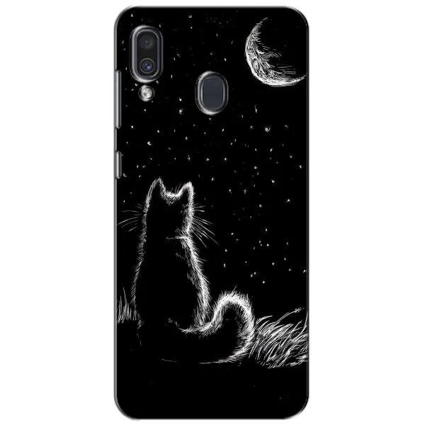 Чехол с принтом «Котик и луна» для Samsung Galaxy A30 2019 (A305F) Чехол с принтом «Котик и луна» для Samsung Galaxy A30 2019 (A305F)