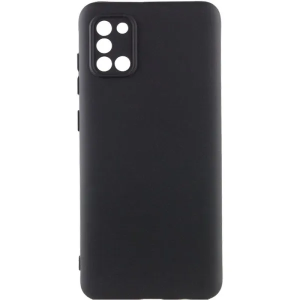 Чехол TPU GETMAN Liquid Silk Full Camera для Samsung Galaxy A31 — Черный — фото 1
