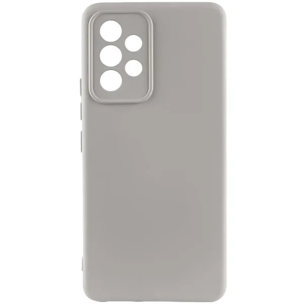 Чехол TPU GETMAN Liquid Silk Full Camera для Samsung Galaxy A32 4G — Серый