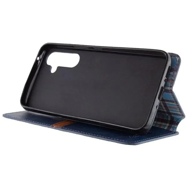 Кожаный чехол-книжка GETMAN Cubic (PU) для Samsung Galaxy A34 5G — Синий — фото 2 Кожаный чехол-книжка GETMAN Cubic (PU) для Samsung Galaxy A34 5G — Синий — фото 2