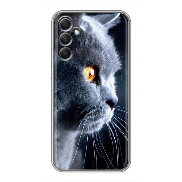 Чехол с принтом «Серый Кот» для Samsung Galaxy A34 Чехол с принтом «Серый Кот» для Samsung Galaxy A34