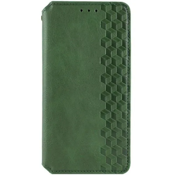 Кожаный чехол-книжка GETMAN Cubic (PU) для Samsung Galaxy A35 — Зеленый — фото 1