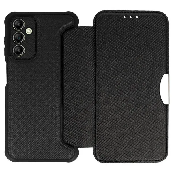 Кожаный чехол-книжка GETMAN Razor (PU) для Samsung Galaxy A35 — Черный — фото 3