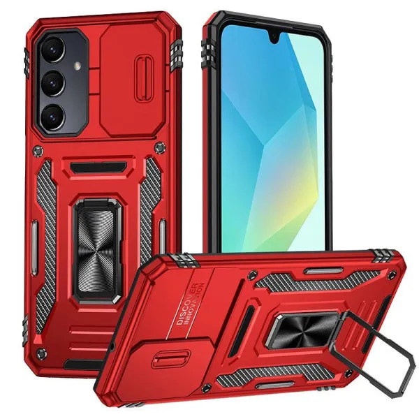 Ударопрочный чехол Camshield Army Ring для Samsung Galaxy A37 5G / A36 5G / A56 5G — Красный — фото 1