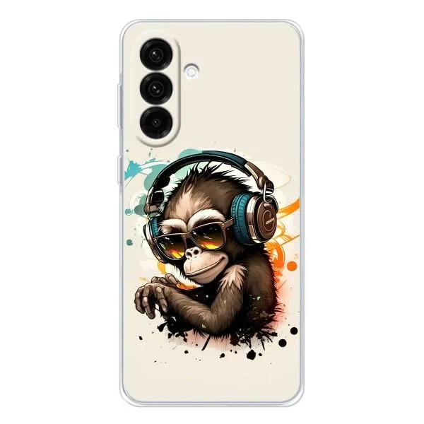 Чехол с принтом «Макака в наушниках» для Samsung Galaxy A37