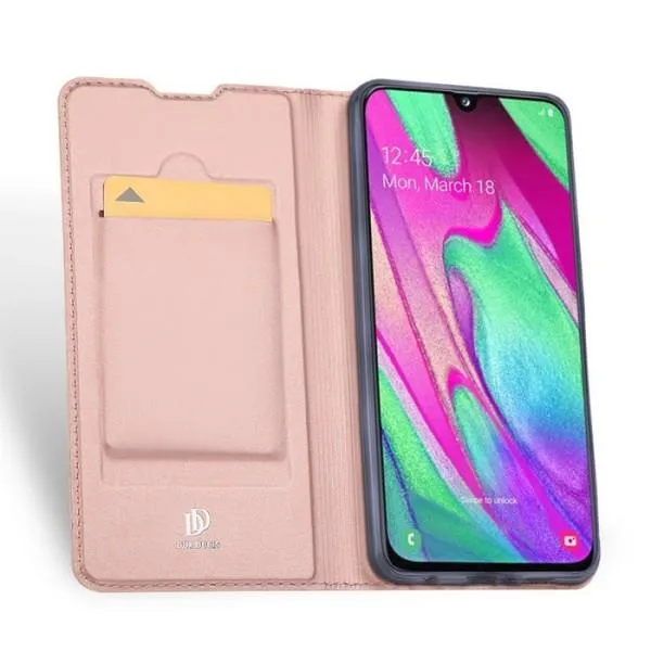 Чехол-книжка DUX DUCIS для Samsung Galaxy A40 — Розовый — фото 3