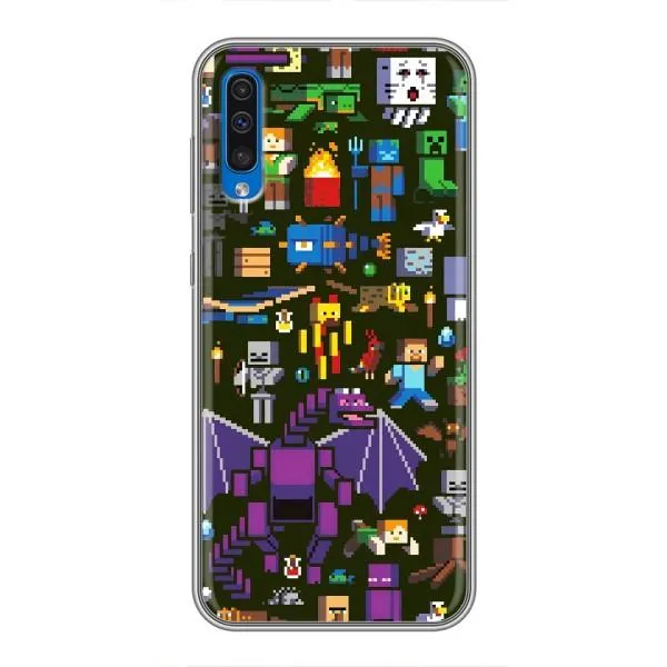 Чехол с принтом «Коллаж Майнкрафт» для Samsung Galaxy A50 2019 (A505F) Чехол с принтом «Коллаж Майнкрафт» для Samsung Galaxy A50 2019 (A505F)