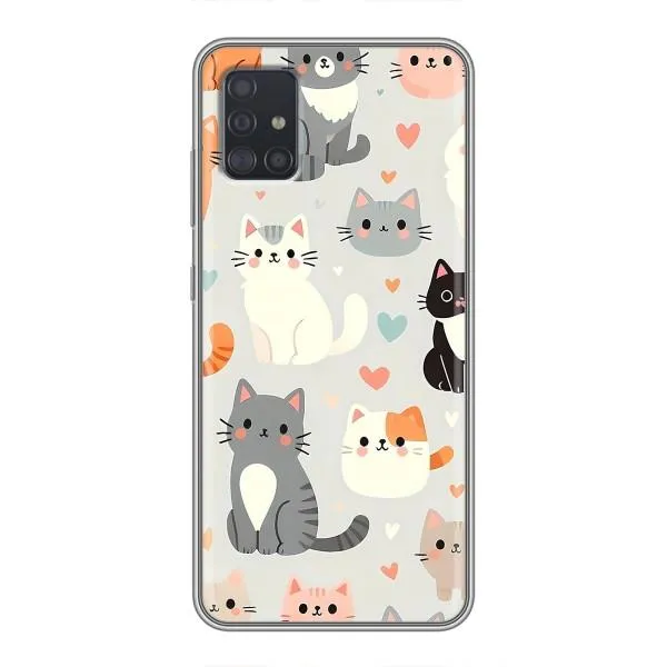 Чехол с принтом «Коллаж котов» для Samsung Galaxy A51 5G (A516)