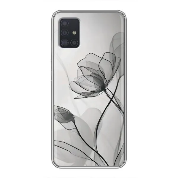 Чехол с принтом «Черные цветы» для Samsung Galaxy A51 5G (A516) Чехол с принтом «Черные цветы» для Samsung Galaxy A51 5G (A516)